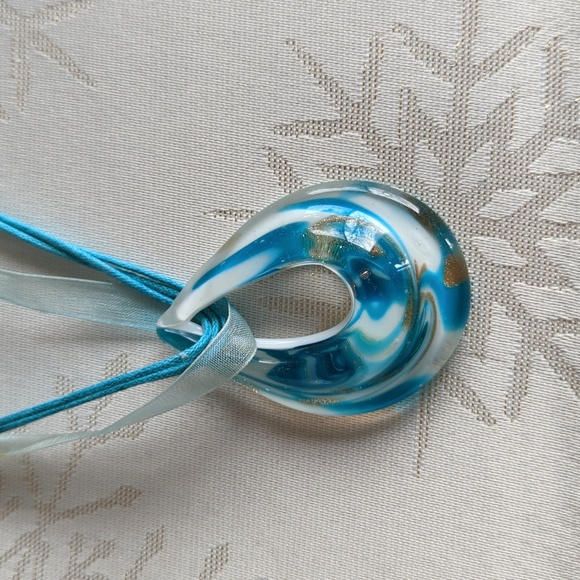 Glass Jewelry - Glass Teardrop Necklace